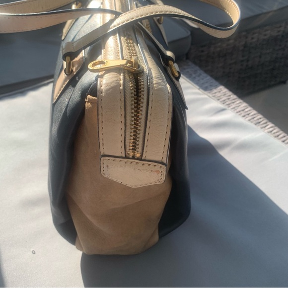 Marc Jacobs Spot On Colorblocked Large Satchel black and brown - Picture 8 of 14